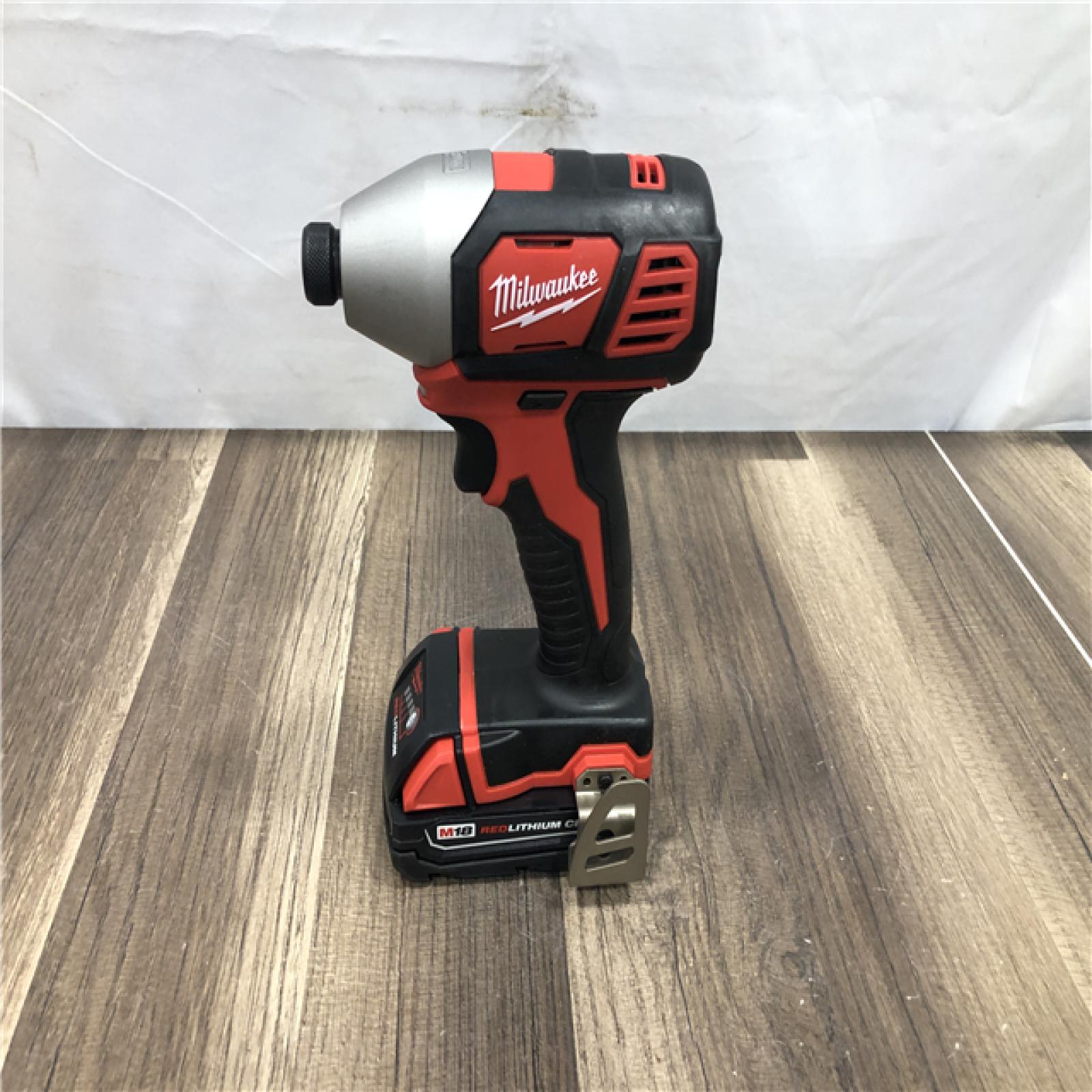 AS-IS Milwaukee M18 18V Lithium-Ion Cordless 1/4 in. Impact Driver Kit