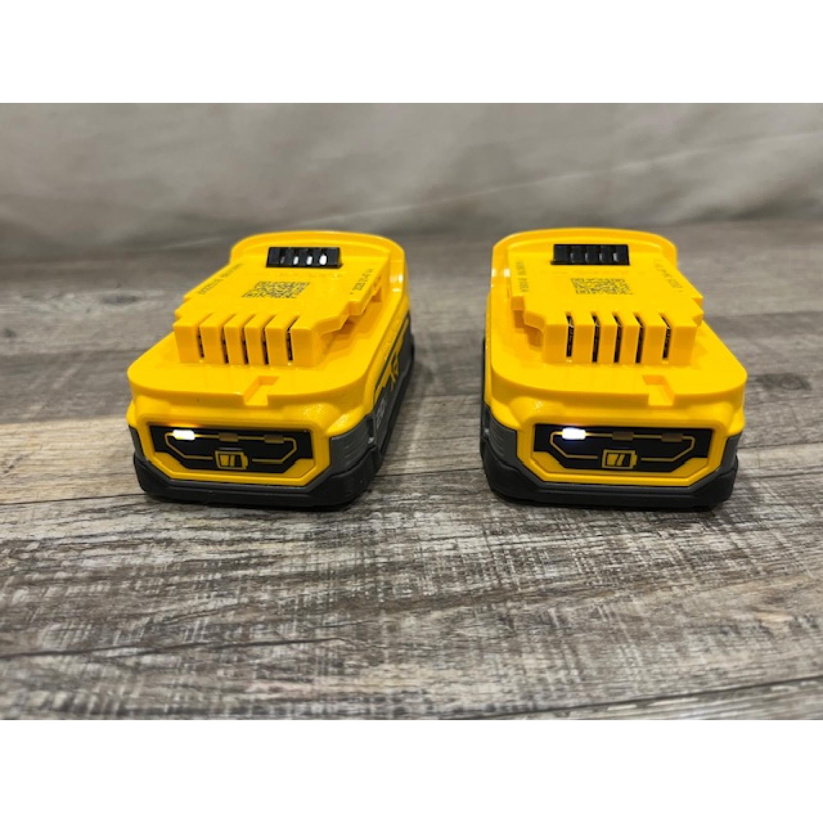 AS-IS DEWALT 20V MAX XR POWERSTACK Lithium-Ion 1.7 Ah Compact Battery (2-Pack)