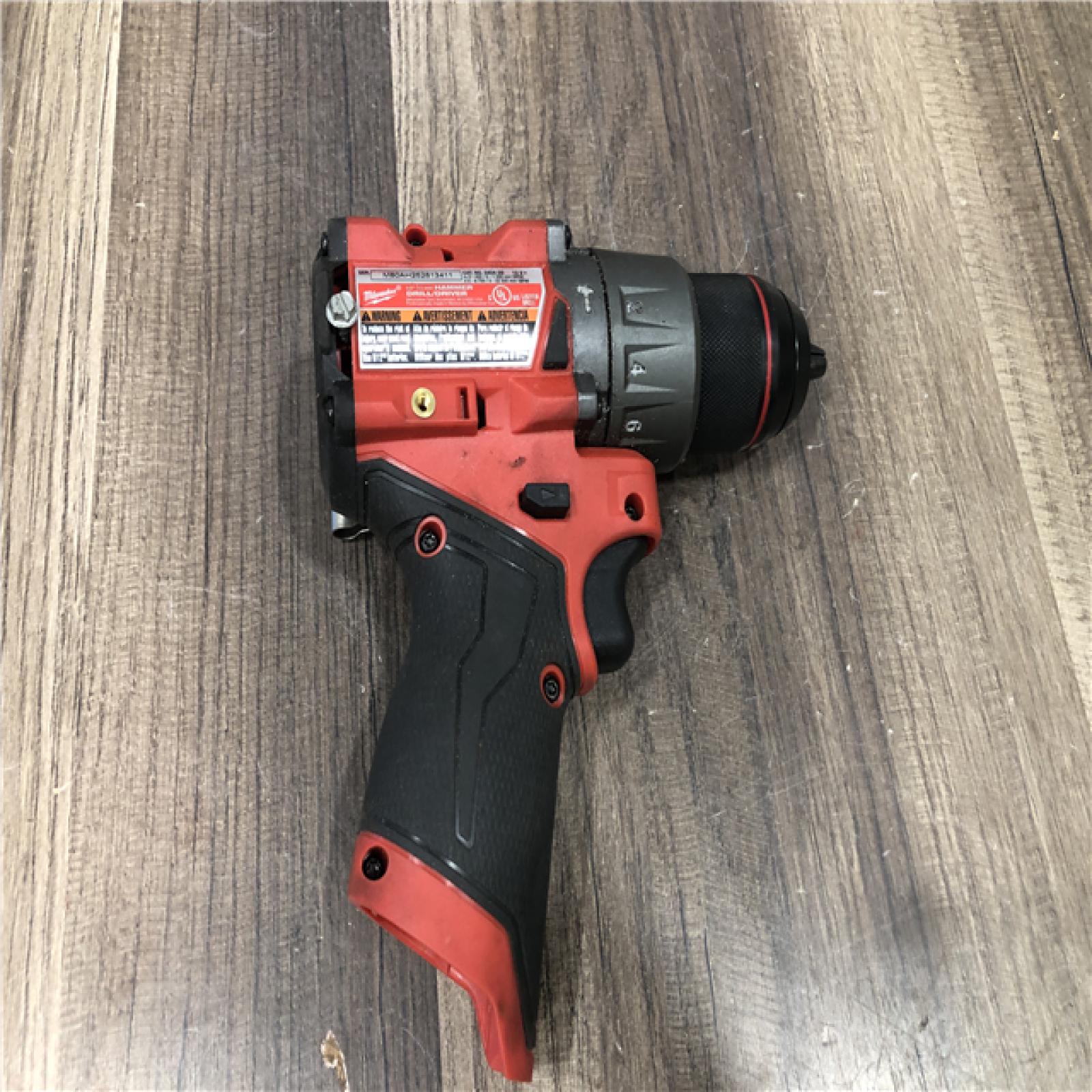 AS-IS Milwaukee  FUEL 12V Lithium-Ion Brushless Cordless 1/2 in. Hammer Drill (Tool-Only)