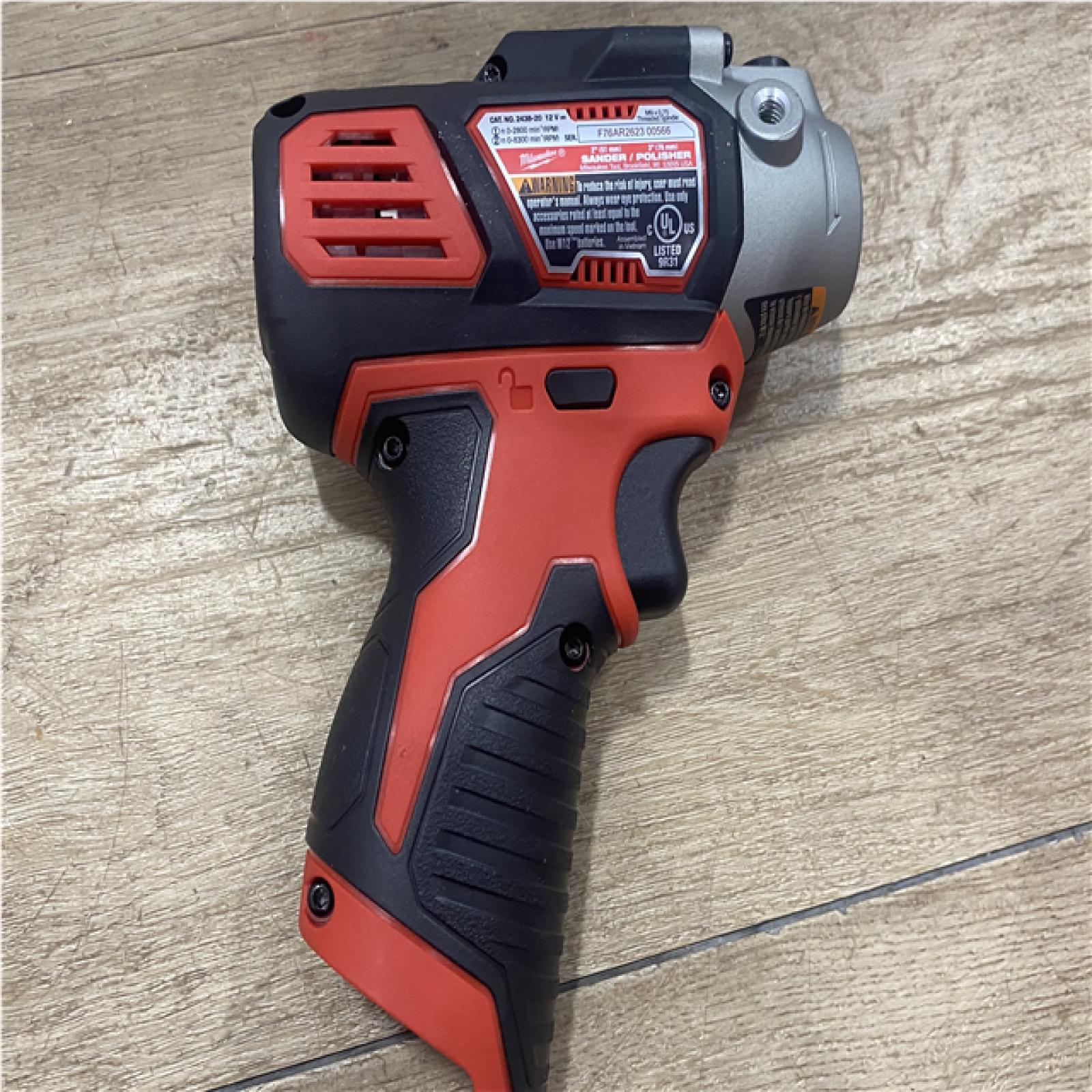 AS-IS Milwaukee 2438-20 M12 12V Variable Speed Cordless Polisher/Sander (Tool Only)
