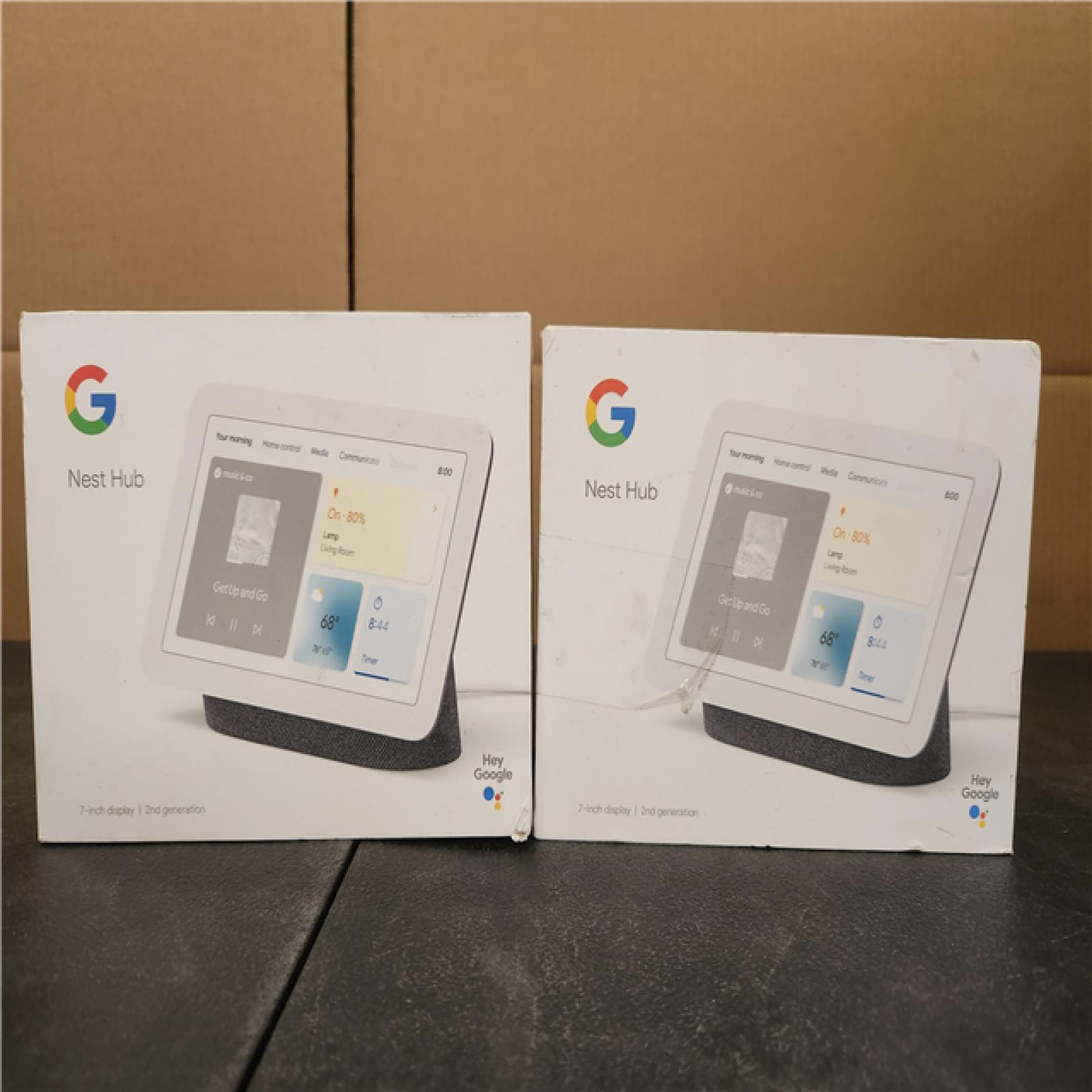Phoenix Google Nest Hub 2nd Gen - Smart Home Speaker and 7 Display with Google Assistant (2-Pack)