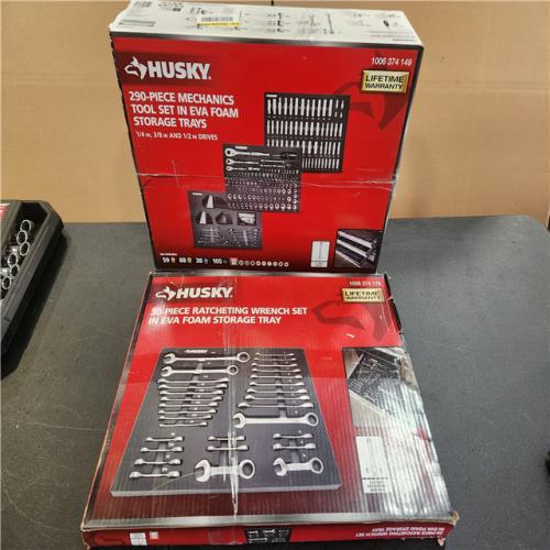 Phoenix NEW Husky 370-Piece SAE/Metric Mechanics Tool Set with Impact Sockets and Foam Storage Trays