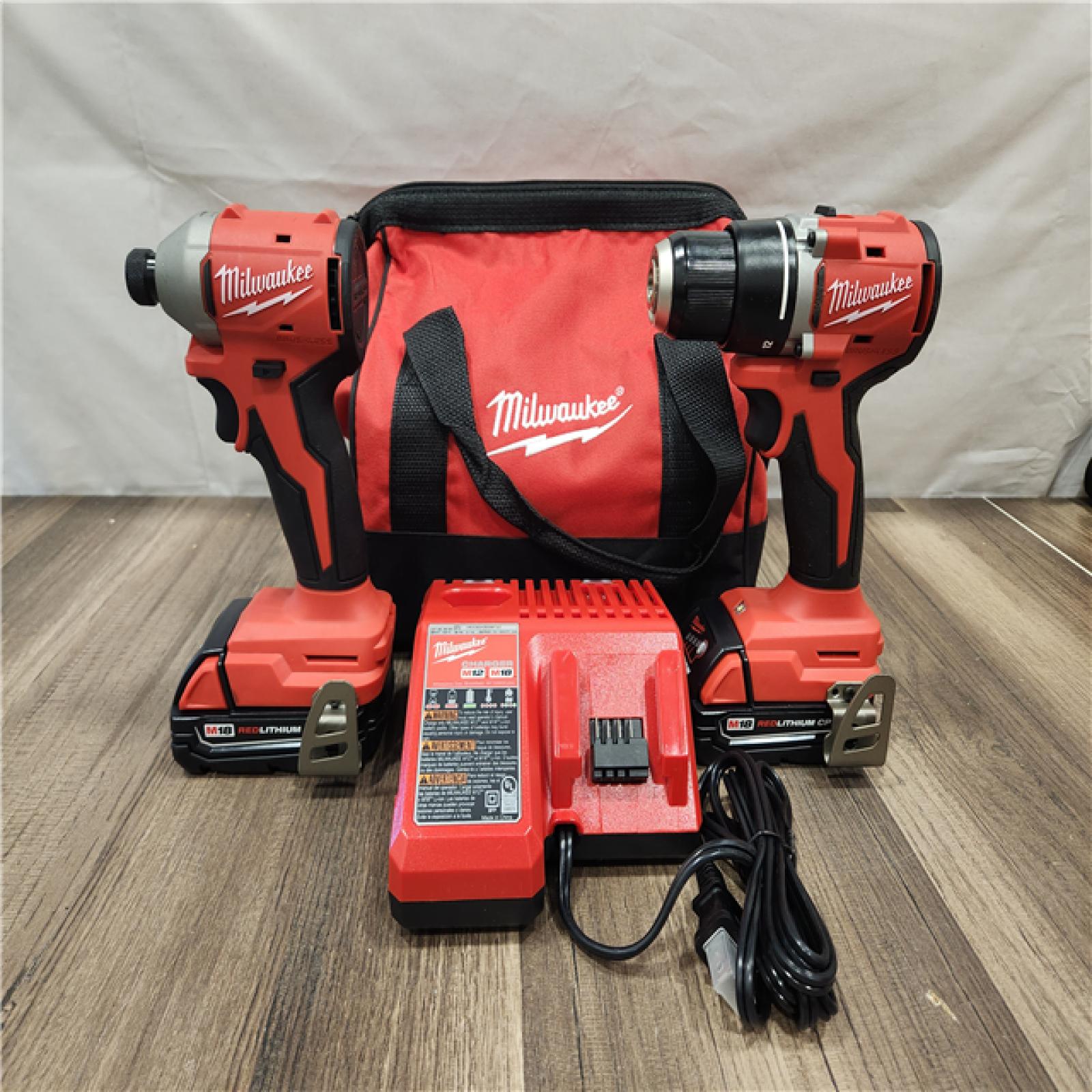AS-IS- Milwaukee M18 Compact Brushless 2-Tool Combo Kit