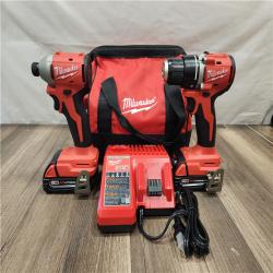 AS-IS- Milwaukee M18 Compact Brushless 2-Tool Combo Kit