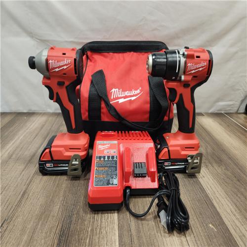 AS-IS- Milwaukee M18 Compact Brushless 2-Tool Combo Kit
