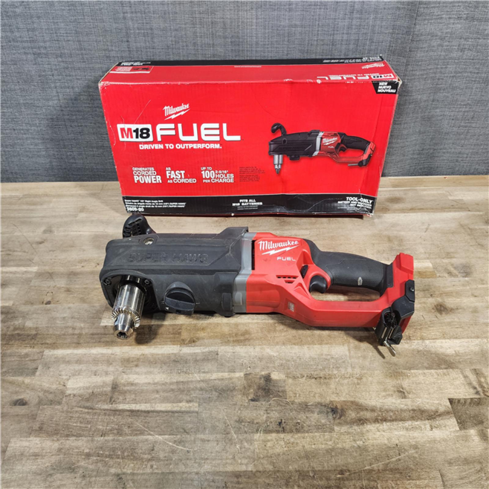 HOUSTON LOCATION - AS-IS Milwaukee M18 18V Fuel 1/2  Right Angle Drill Super Hawg Cordless Lithium-Ion 2809-20
