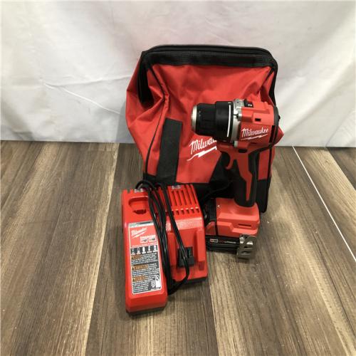 AS-IS Milwaukee 18V Lithium-Ion Brushless Cordless 1/2 in. Compact Drill/Driver with kit