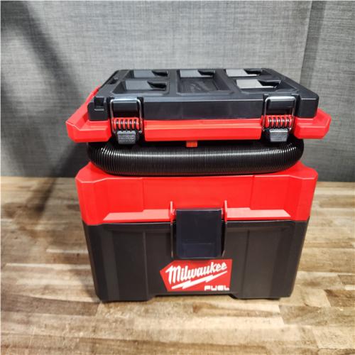 Houston Location AS-IS - Milwaukee FUEL PACKOUT 18-Volt Lithium-Ion Cordless 2.5 Gal. Wet/Dry Vacuum (Vacuum-Only)