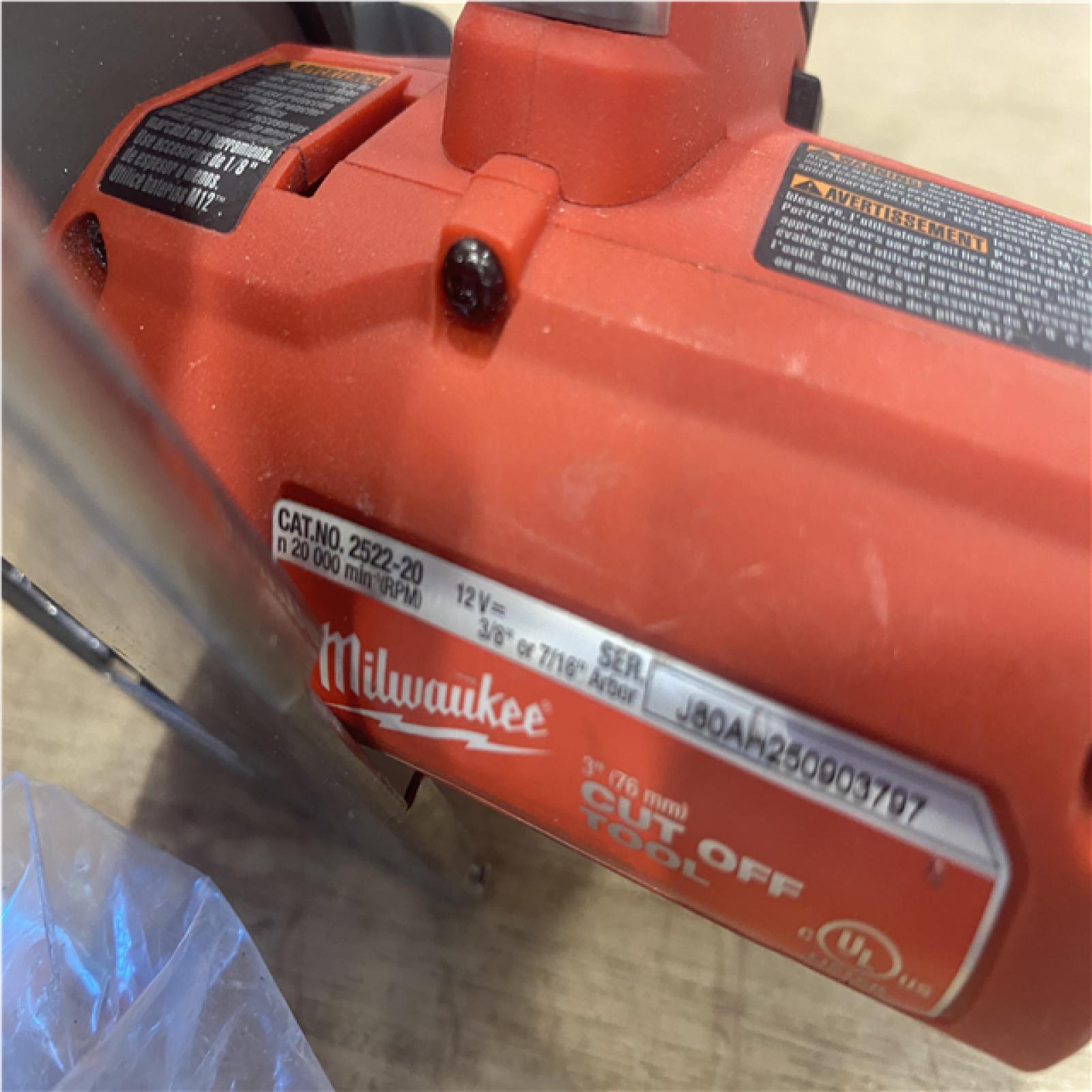 AS-IS Milwaukee FUEL 12V Lithium-Ion Brushless Cordless 3 in. Cut Off Saw (Tool-Only)