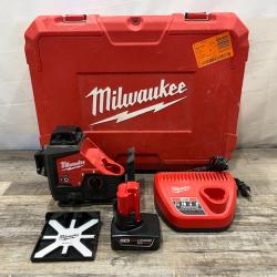 AS-IS Milwaukee 12-Volt Lithium-Ion Cordless Green 250 ft. 3-Plane Laser Level Kit