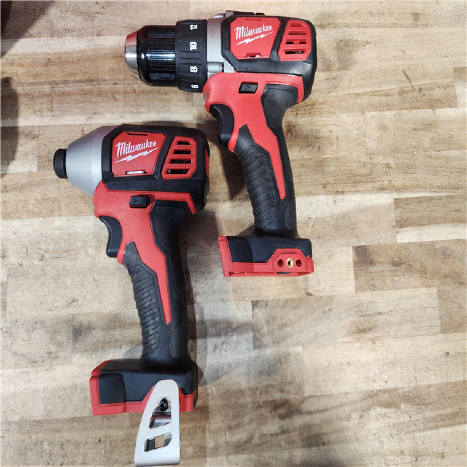 HOUSTON LOCATION - AS-IS Milwaukee 18V Lithium-Ion Cordless Drill Driver/Impact Driver Combo Kit