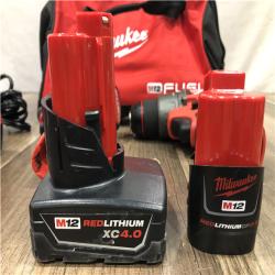 AS-IS Milwaukee FUEL 12-Volt Lithium-Ion Brushless Cordless Hammer Drill and Impact Driver Combo Kit