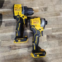 HOUSTON LOCATION - AS-IS Dewalt DCK225D2 20V MAX ATOMIC Brushless Compact Lithium-Ion 1/2 in. Cordless Drill Driver and 1/4 in. Impact Driver Combo Kit with 2 Batteries 2 Ah