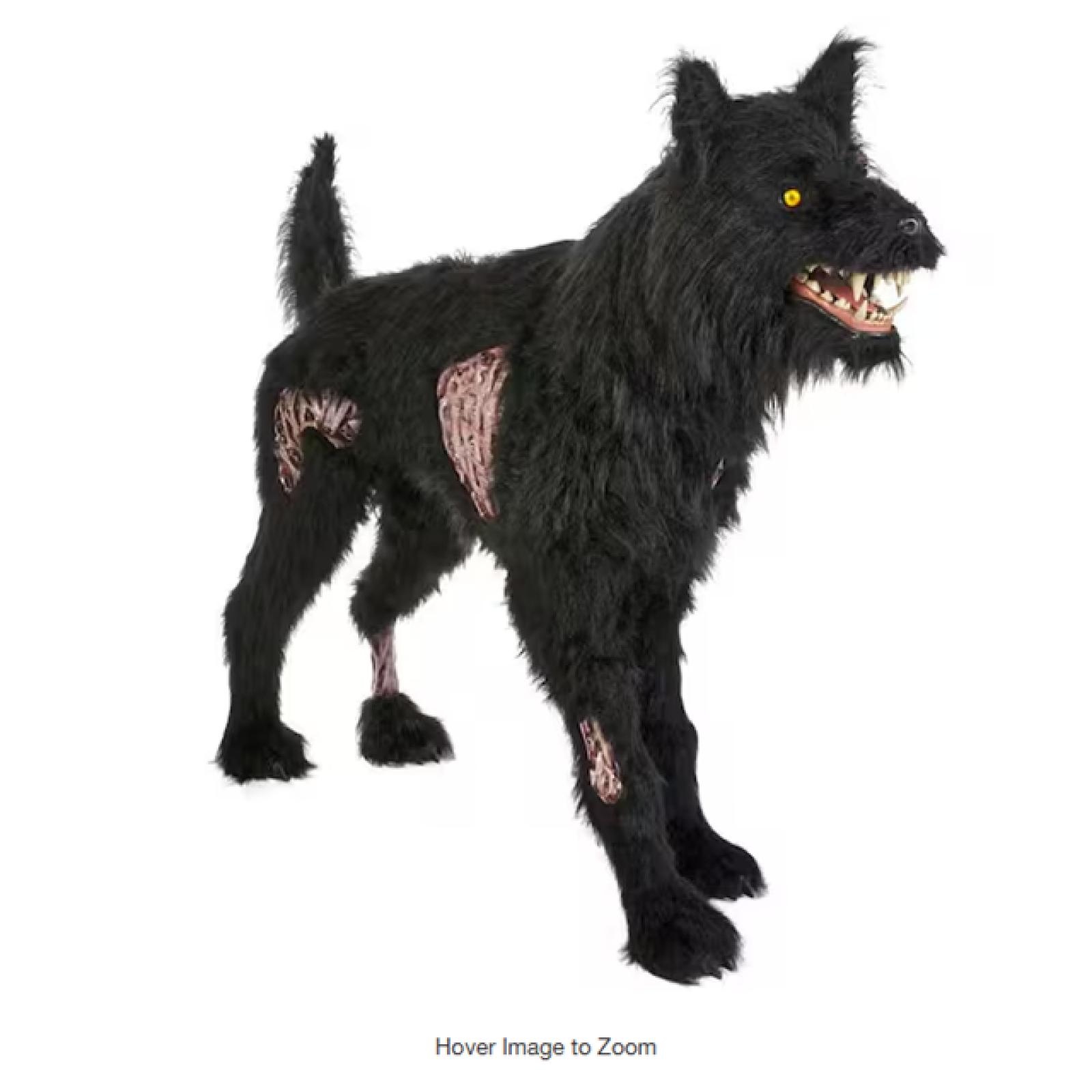 DALLAS LOCATION - Home Accents Holiday 5.5 ft. Gruesome Grounds Animated LED Fear Valley Wolf H8