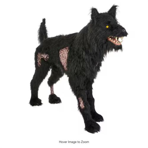 DALLAS LOCATION - Home Accents Holiday 5.5 ft. Gruesome Grounds Animated LED Fear Valley Wolf H8