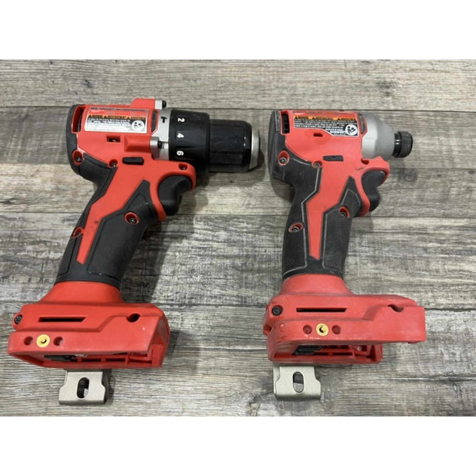 AS-IS Milwaukee 18-Volt Lithium-Ion Brushless Cordless Compact Hammer Drill/Impact Combo Kit