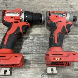 AS-IS Milwaukee 18-Volt Lithium-Ion Brushless Cordless Compact Hammer Drill/Impact Combo Kit