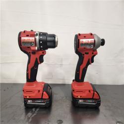 AS-IS- Milwaukee M18 18V Lithium-Ion Brushless Cordless Compact Drill/Impact Combo Kit