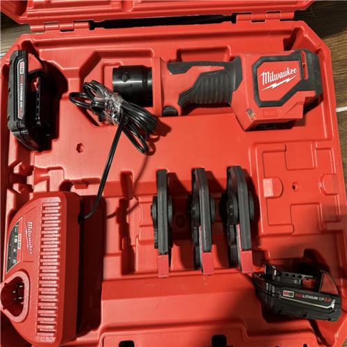 California AS-IS Milwaukee M18 Short Throw Press Tool Kit with Pex Crimp Jaws, (2) Batteries, Charger & Hard Case