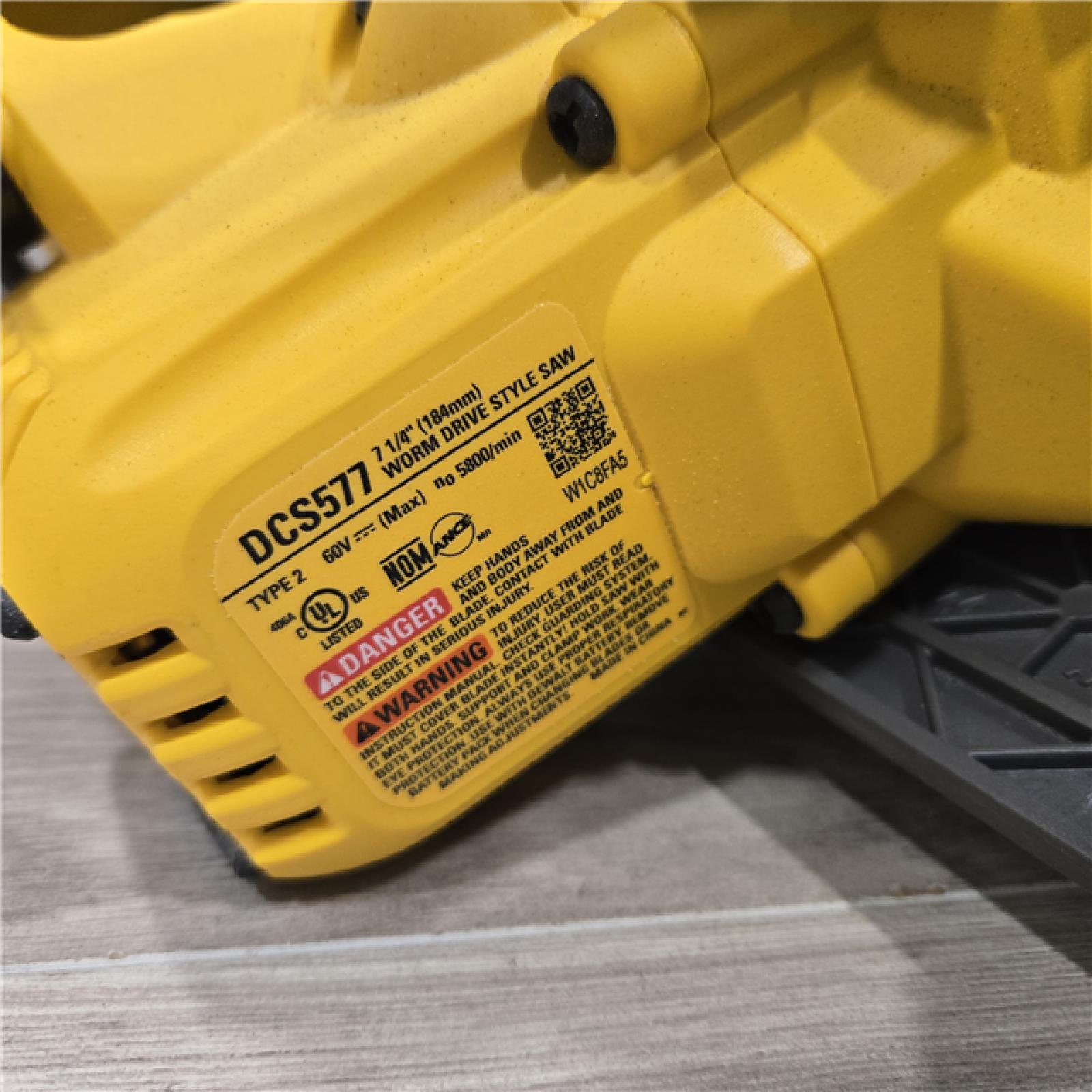 AS-IS DEWALT FLEXVOLT 60V MAX Cordless 7-1/4 in. Wormdrive Style Circular Saw (Tool Only)