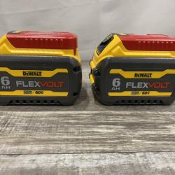 AS-IS DEWALT FLEXVOLT 20V/60V MAX Lithium-Ion 6.0Ah Battery Pack (2 Pack)