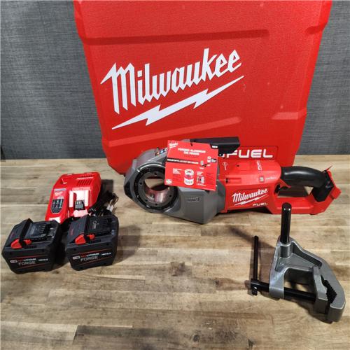 HOUSTON LOCATION - AS-IS (APPEARS LIKE NEW) M18 Fuel One-Key Cordless Brushless Pipe Threader Kit with (2) 12.0Ah Batteries and Case