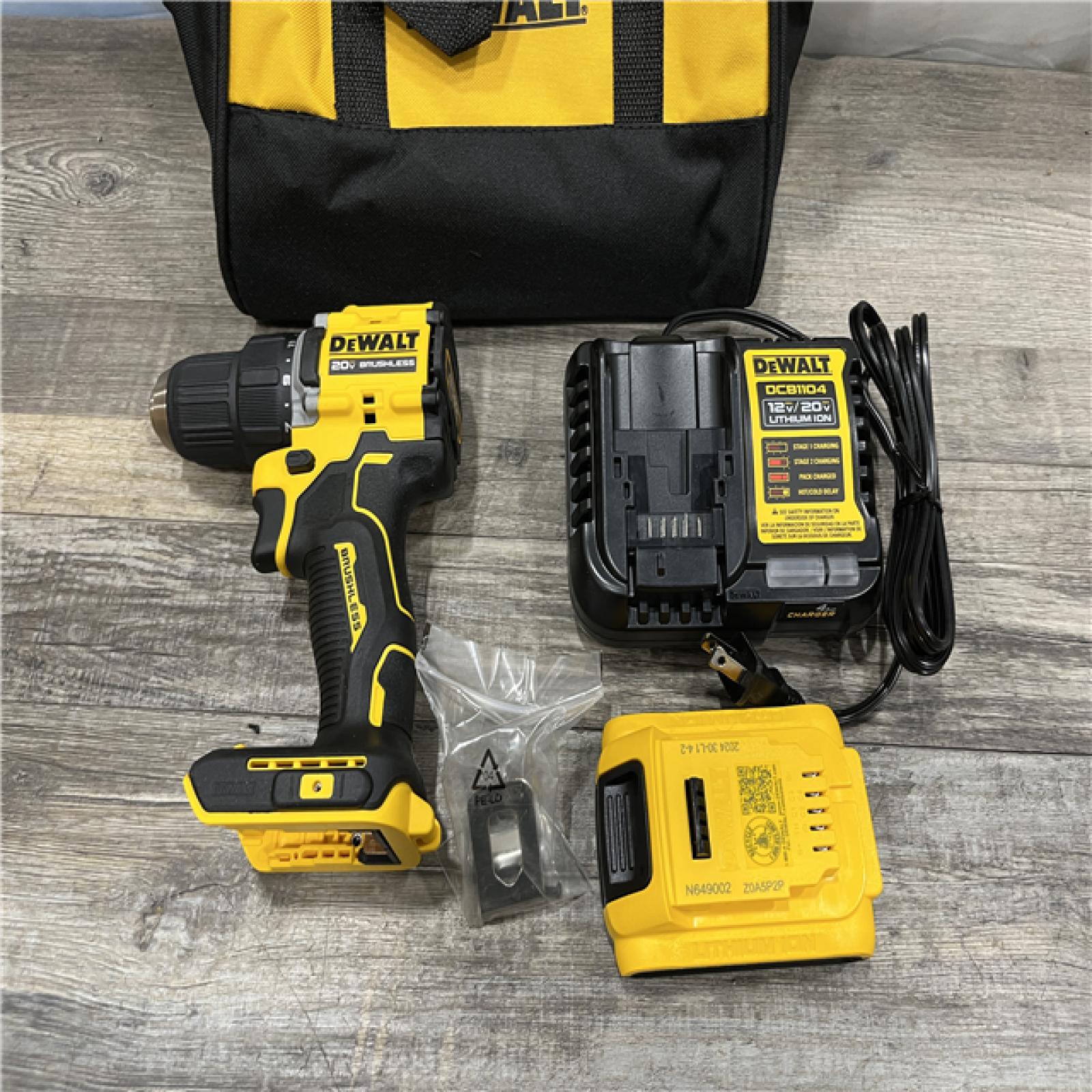 AS-IS DEWALT Atomic 20V Lithium-Ion Cordless Compact 1/2 in. Drill/Driver Kit