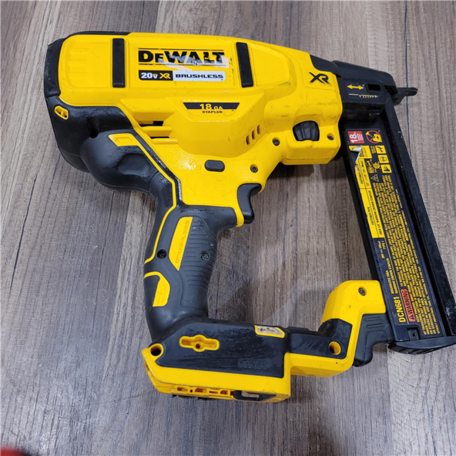 AS-IS  DEWALT Cordless 18-Gauge Narrow Crown Stapler (Tool Only)