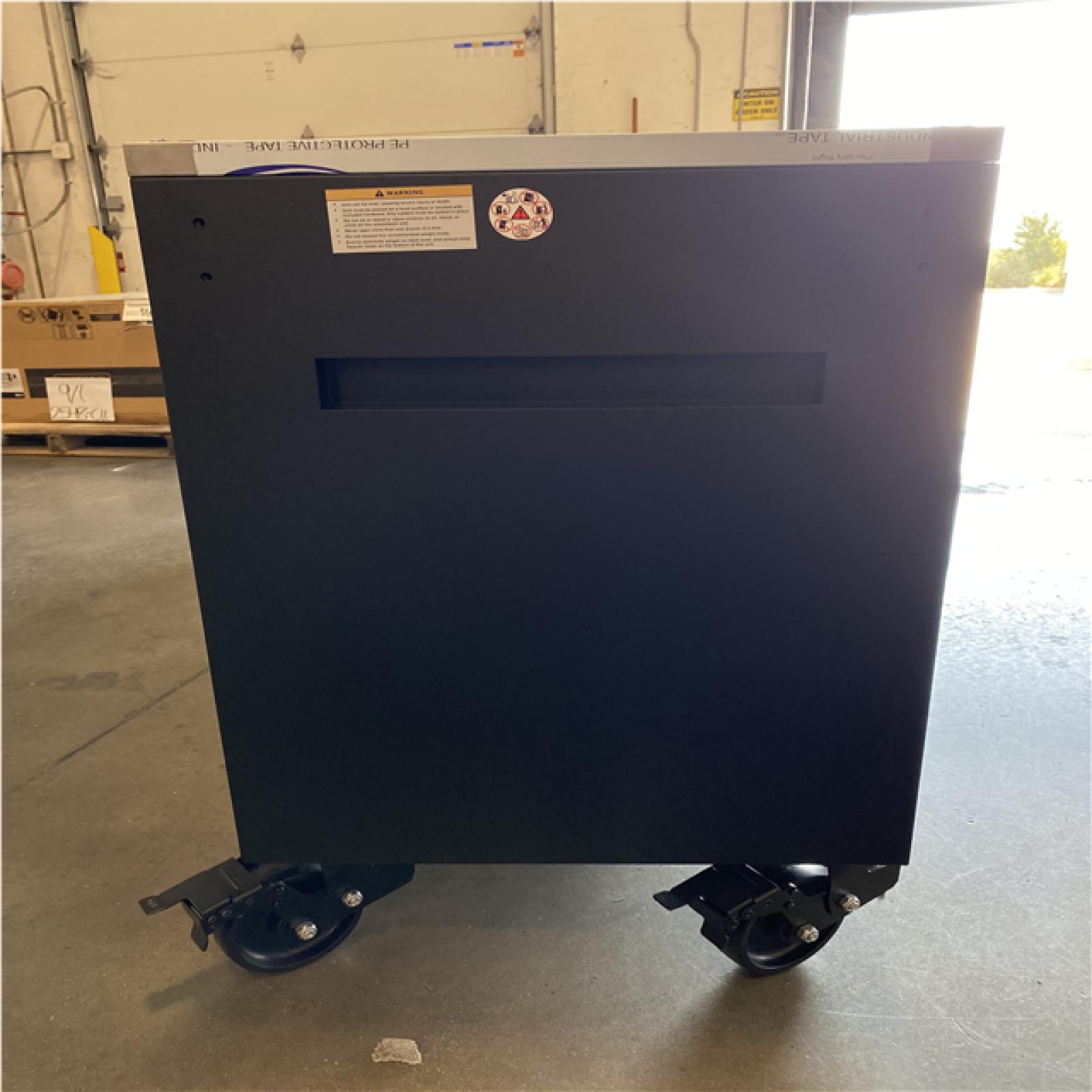 DALLAS LOCATION - AS-IS HUSKY 108 in. W x 24 in. D 9-Drawer Heavy-Duty Mobile Workbench with Stainless Steel Top/Matte Black