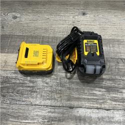 AS-IS DEWALT 20V MAX XR POWERSTACK Lithium-Ion Battery Starter Kit with 1.7Ah Battery and Charger