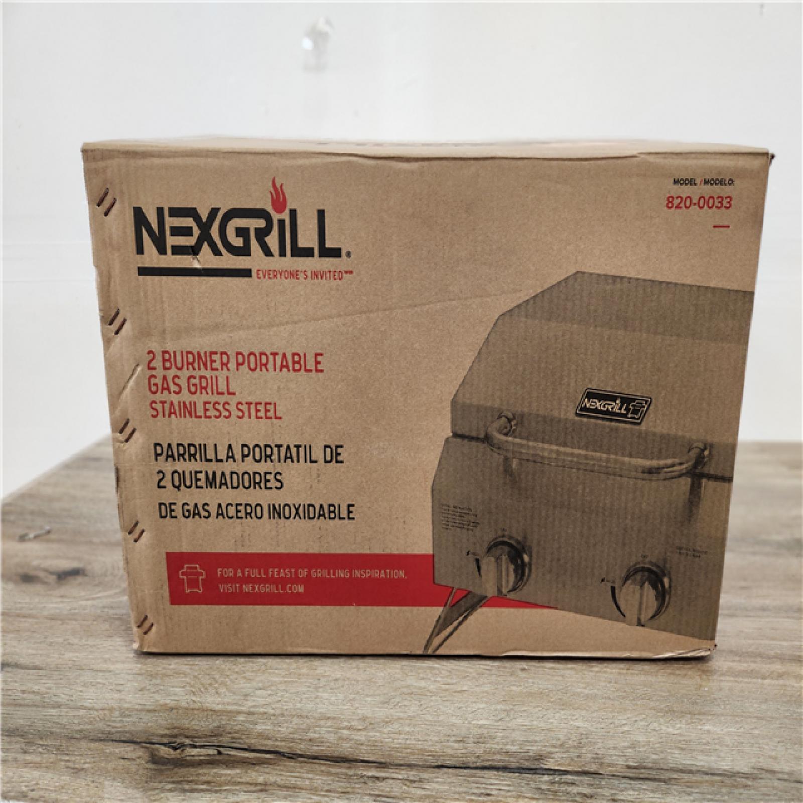 Phoenix Location NEW Nexgrill 2-Burner Portable Propane Gas Table Top Grill in Stainless Steel