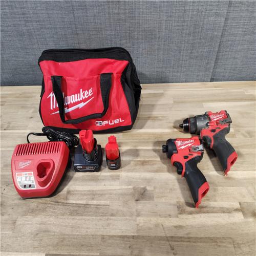HOUSTON LOCATION - AS-IS Milwaukee 3497-22 12V Brushless Hammer Drill and Impact Driver Combo Kit
