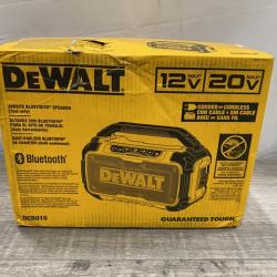 NEW - DEWALT 20V MAX Cordless Bluetooth Speaker (Tool Only)