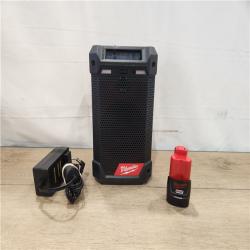 AS-IS- Milwaukee 12-Volt Lithium-Ion Cordless Bluetooth/AM/FM Jobsite Radio with Charger