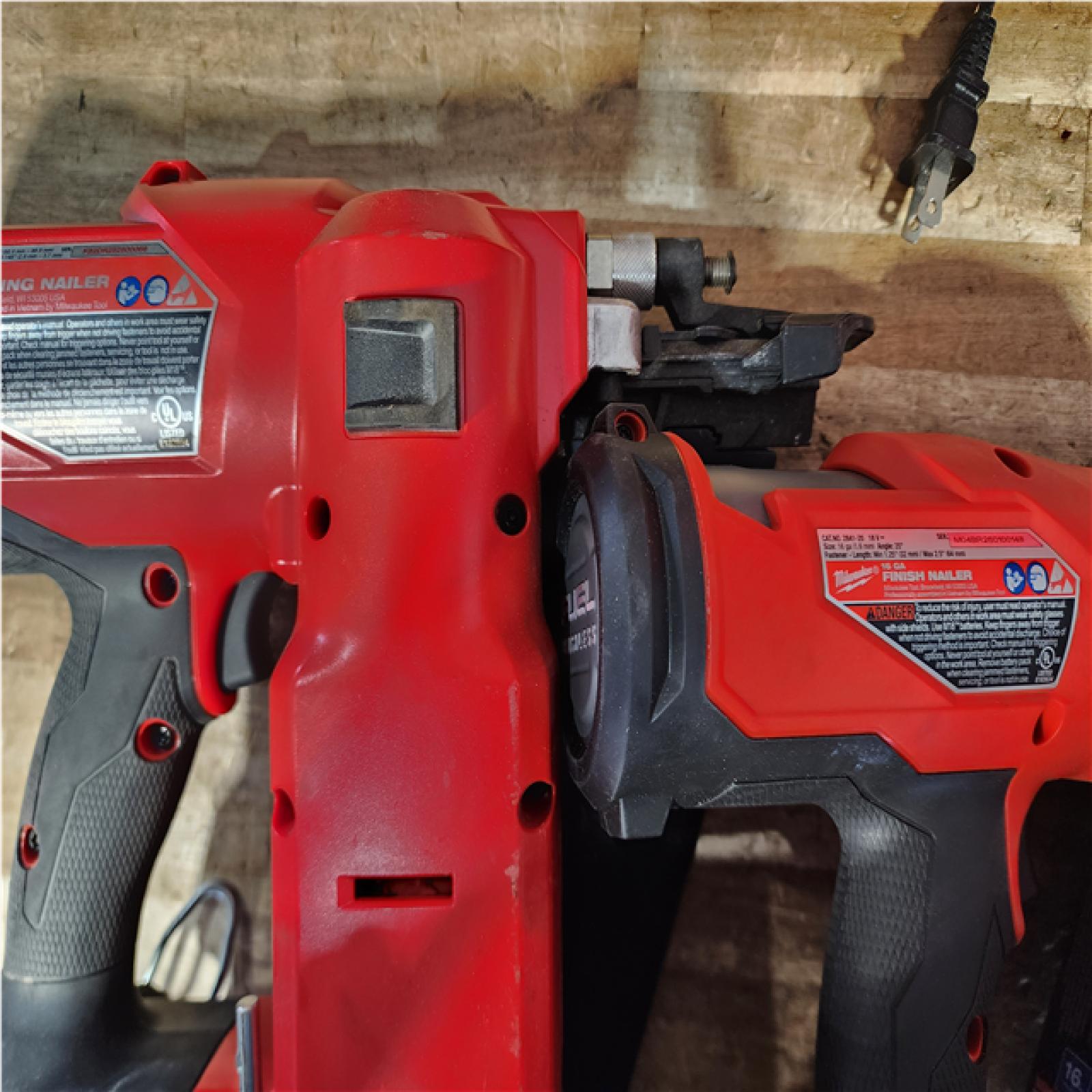 Houston Location Milwaukee Nail Guns QTY/2 and Rapid Charger and Batteries QTY/2