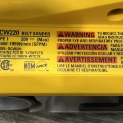 AS-IS DEWALT 20V MAX* XR Brushless Cordless Belt Sander (Tool-Only)