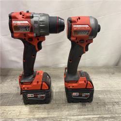 AS-IS Milwaukee  FUEL 18V Lithium-Ion Brushless Cordless Hammer Drill and Impact Driver Combo Kit