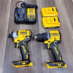 AS-IS DEWALT ATOMIC 20-Volt MAX Lithium-Ion Cordless Combo Kit (2-Tool) with (2) 2.0Ah Batteries, Charger and Bag