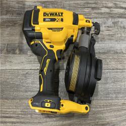AS-IS DEWALT 20V MAX Lithium-Ion 15-Degree Electric Cordless Roofing Nailer Kit