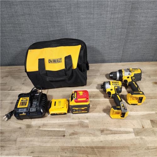 HOUSTON LOCATION - AS-IS DEWALT 20V MAX Cordless Brushless Hammer Drill/Driver 2 Tool Combo Kit with FLEXVOLT ADVANTAGE