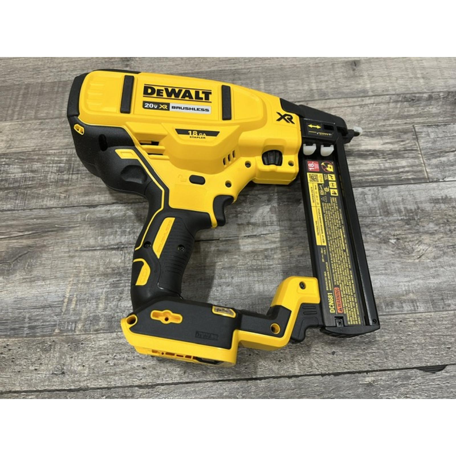 AS-IS DEWALT Cordless 18-Gauge Narrow Crown Stapler (Tool Only)