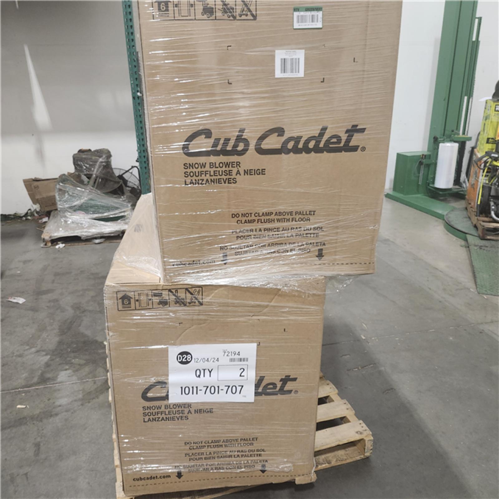 Dallas Location - As-Is Cub Cadet 2 in. x 24 in. 208 cc Electric Start Gas 2-Stage Snow Blower(Lot Of 2)