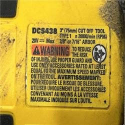 AS-IS DEWALT 20V XR Cordless 3 in. Cut-Off Tool (Tool Only)