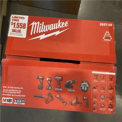 NEW M18 18-Volt Lithium-Ion Cordless Combo Kit 9-Tool with 2-Batteries, Charger and Tool Bag