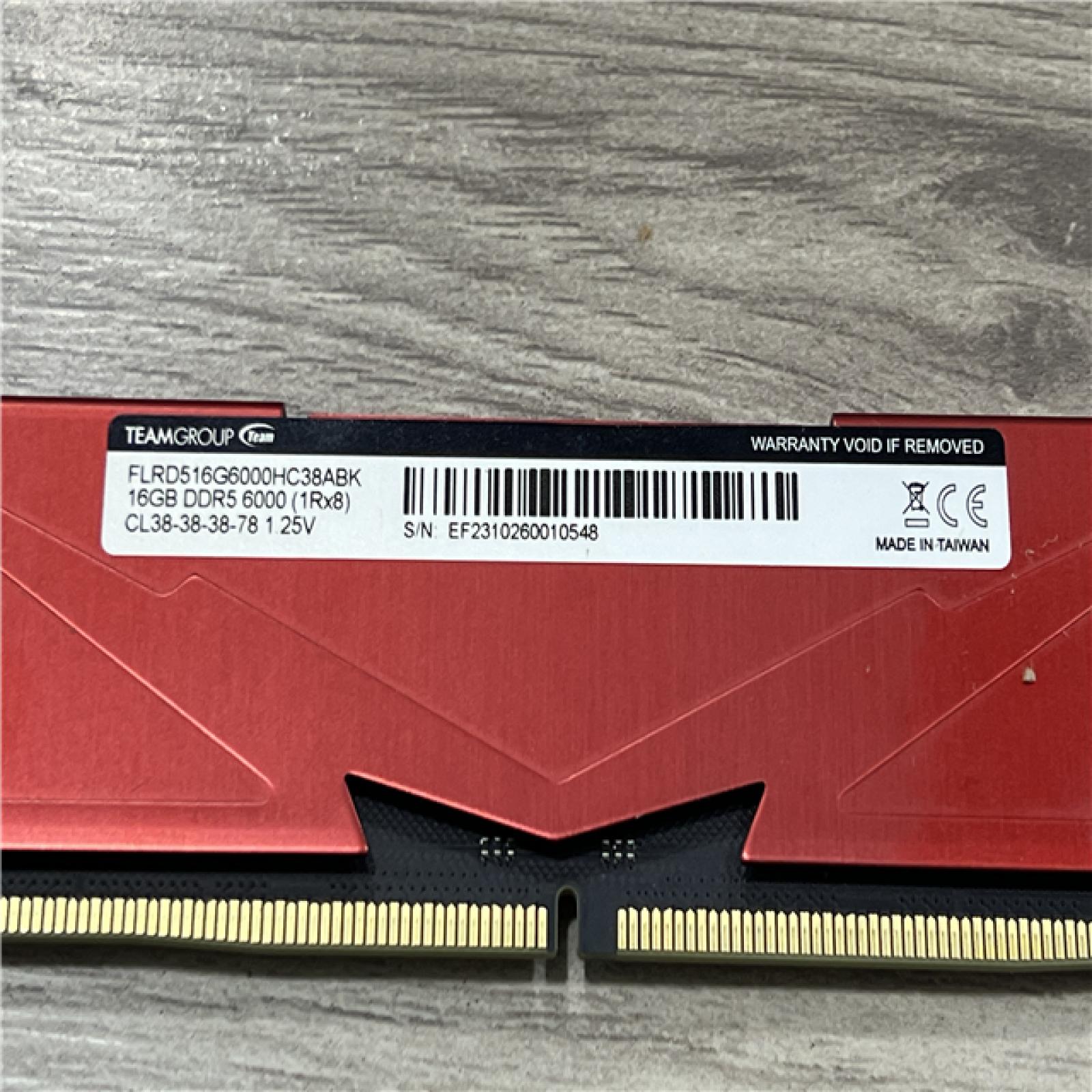 AS-IS TeamGroup T-Force Vulcan 16GB (1x16GB) RAM DDR5 6000MT/s FLRD516G6000HC38ABK