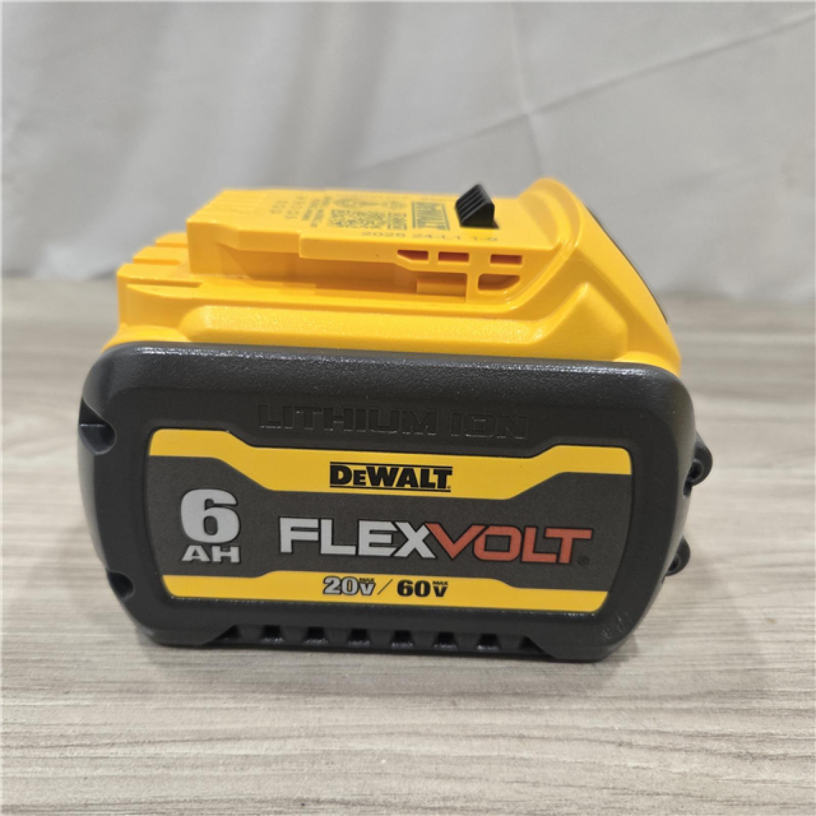 AS-IS DEWALT FLEXVOLT 20V/60V MAX Lithium-Ion 6.0Ah Battery Pack with 6 Amp Output Charger