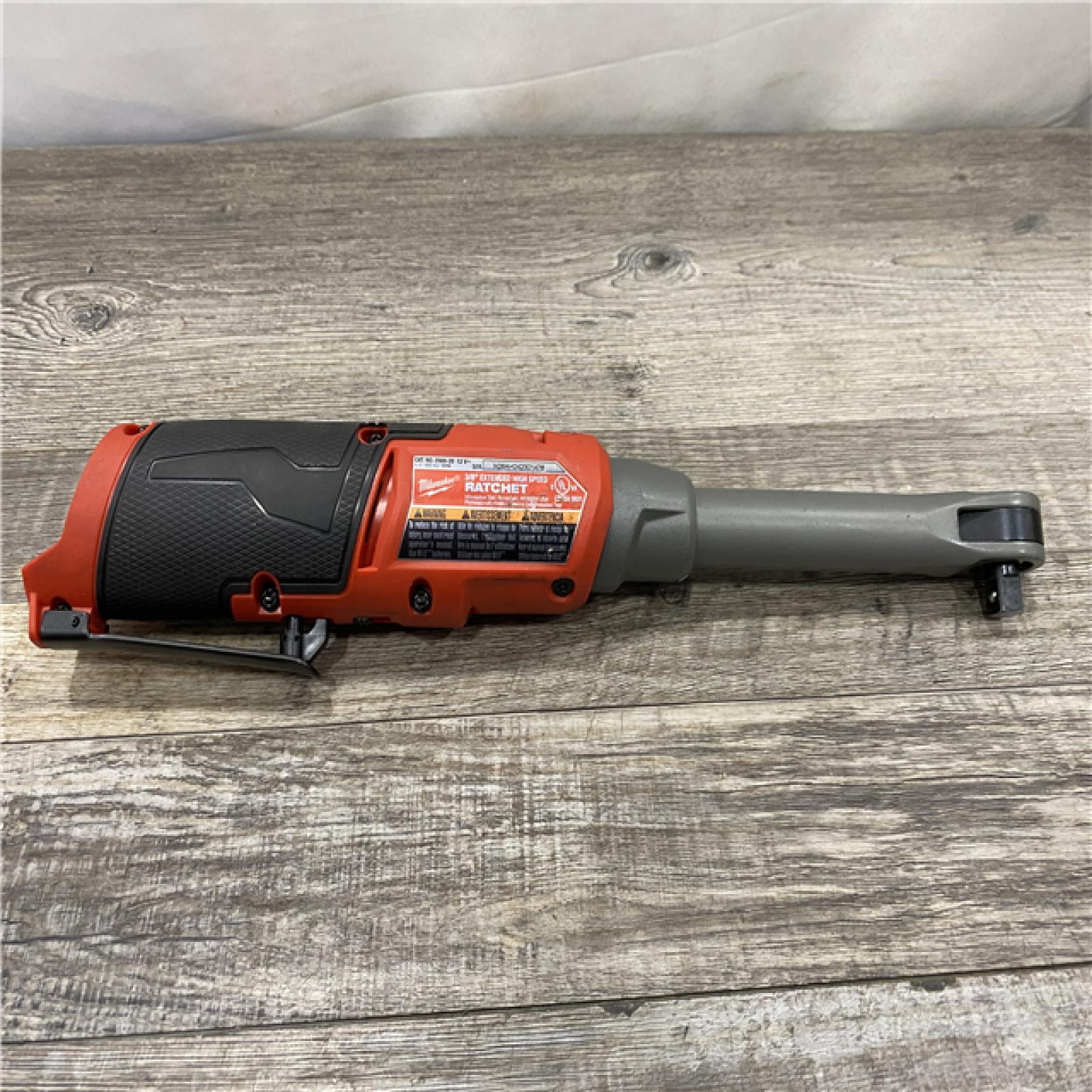 AS-IS Milwaukee FUEL 12V Lithium-Ion Brushless Cordless 3/8 in. Extended Reach High Speed Ratchet (Tool Only)