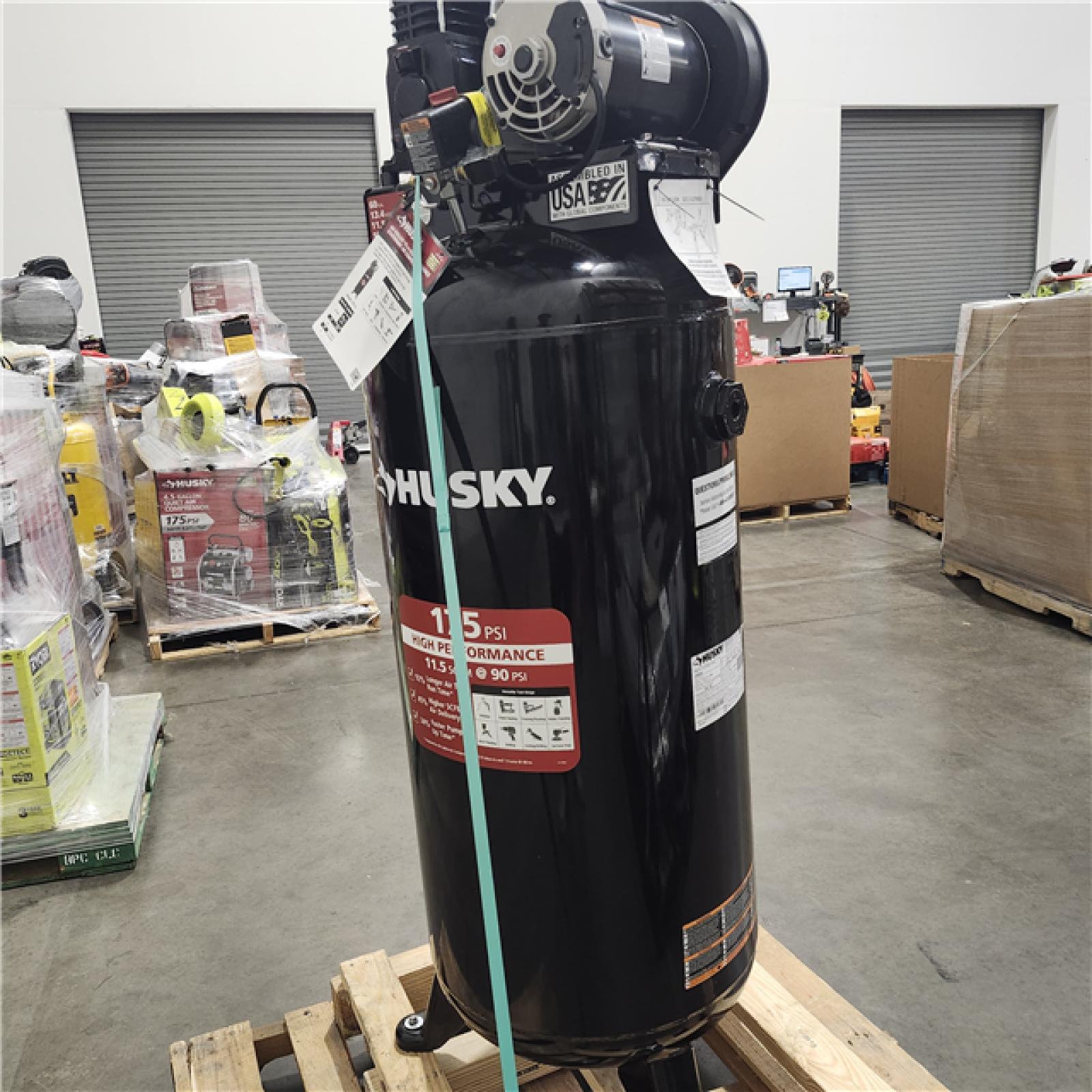 Dallas Location - As-Is Husky C603H Stationary Electric Air Compressor
