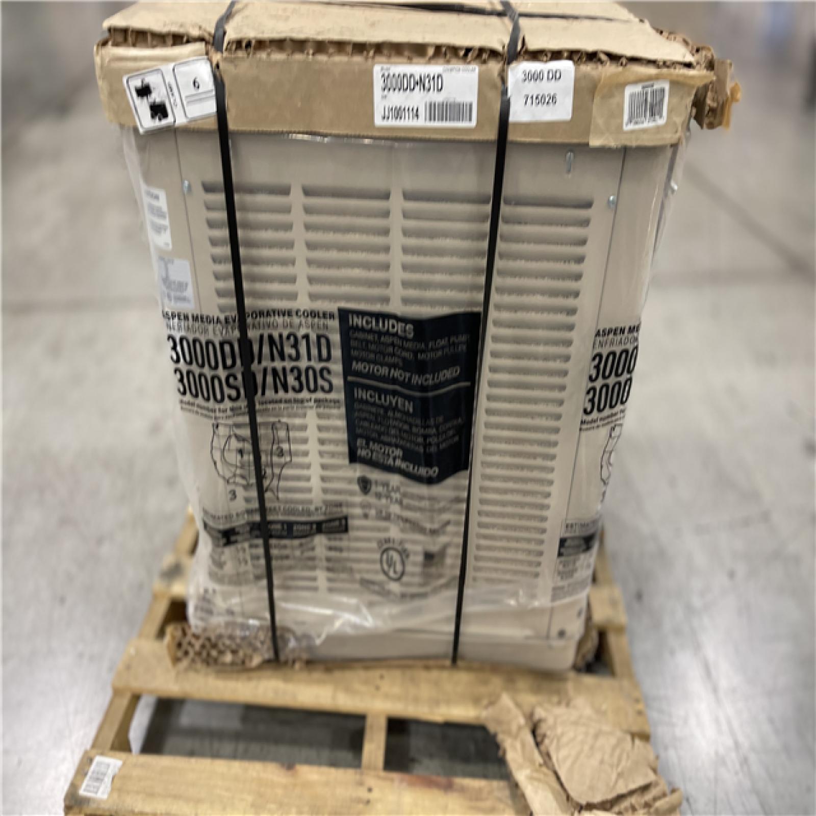 DALLAS LOCATION- NEW! Champion Cooler 3000 CFM Down-Draft Roof Evaporative Cooler for 1100 sq. ft. (Motor Not Included)