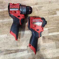 HOUSTON LOCATION - AS-IS Milwaukee FUEL 12-Volt Lithium-Ion Brushless Cordless Hammer Drill and Impact Driver Combo Kit